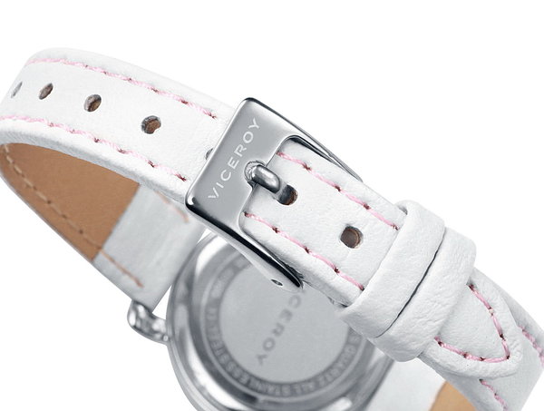 Pink Bezel Leather Watch