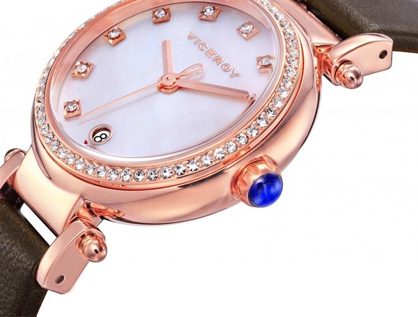 Pearly Sphere Watch With Zirconia