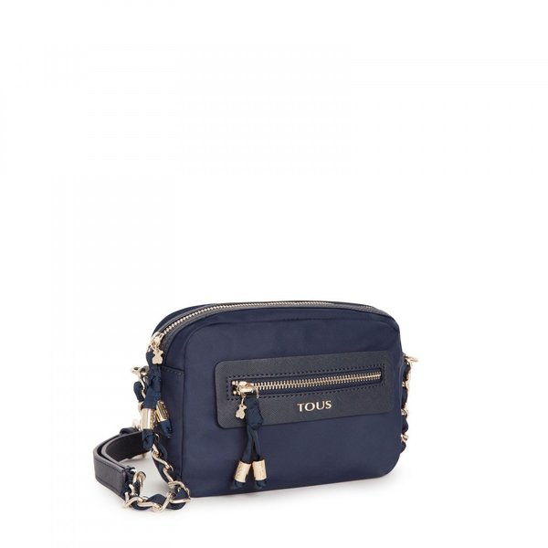 Brunock Chain Canvas Bag in marine color