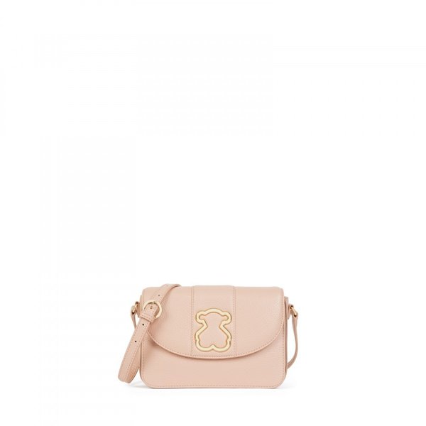 Small Alfa leather shoulder bag in pink