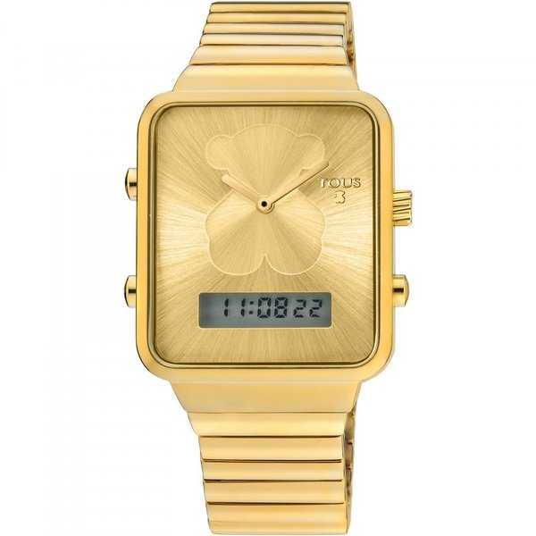 I-Bear digital watch made of IP golden steel