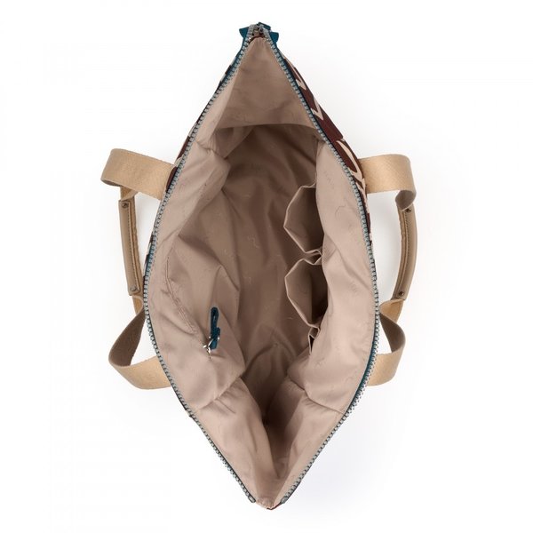 Medium burgundy-stone Nylon Kaos Colores Tote Bag