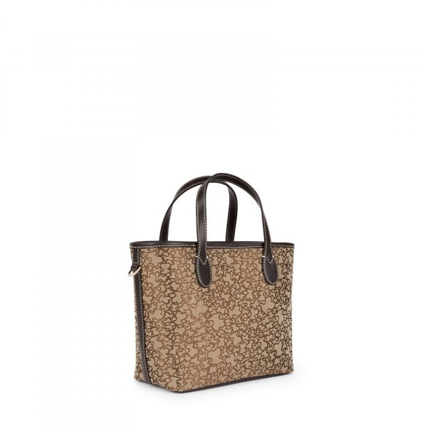 Small Kaos Mini Jacquard Carrier in brown color
