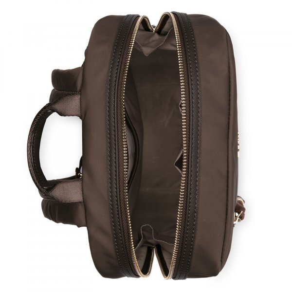 Brunock Chain Backpack brown canvas