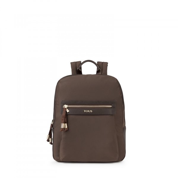 Brunock Chain Backpack brown canvas