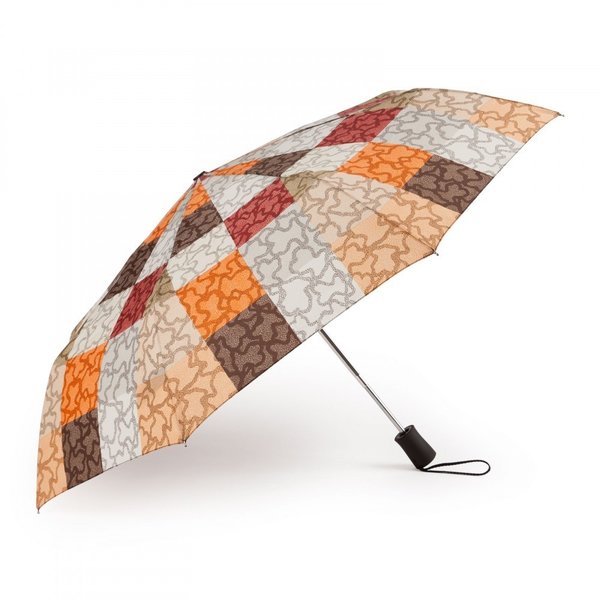 Paraguas Kaos Cuadrados naranja-marrón