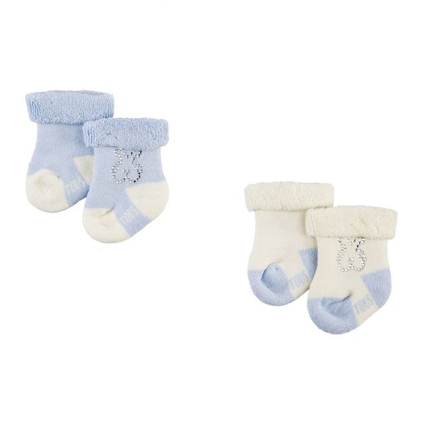 Set 2 calcetines azul y blanco