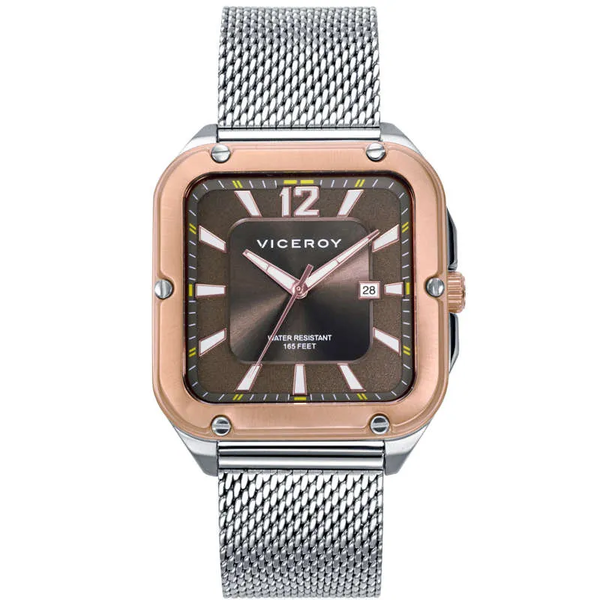 Reloj de Hombre Magnum caja bicolor y malla milanesa de acero