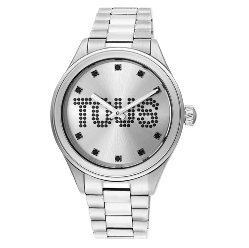 Reloj analógico con brazalete de acero y cristales T-Logo